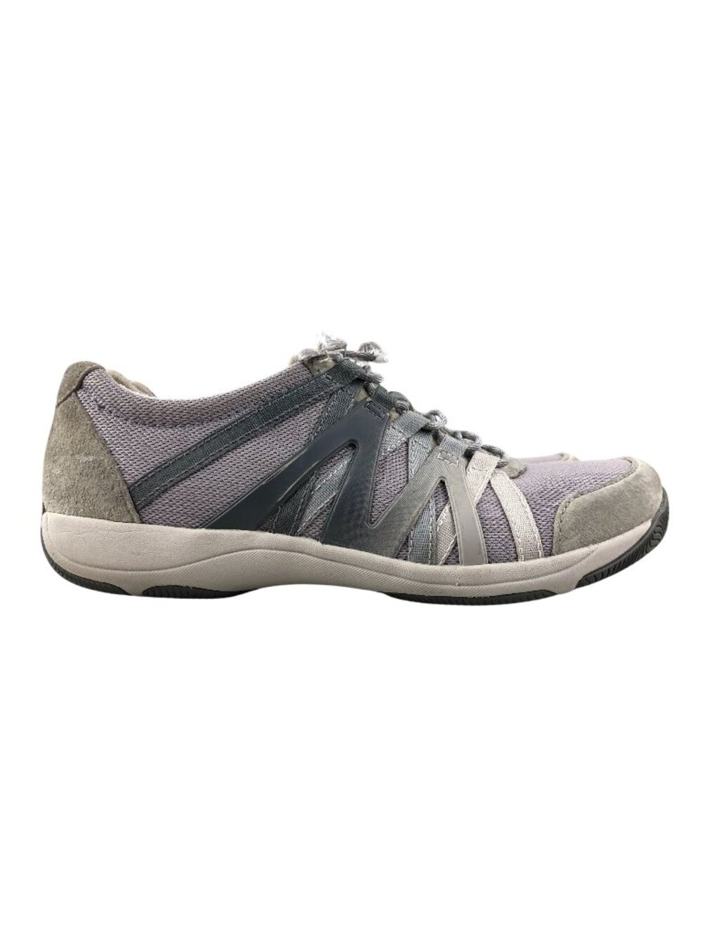 Dansko Women's Size 39 (8.5-9) Henriette Grey Suede Bungee Lace Sporty Sneakers